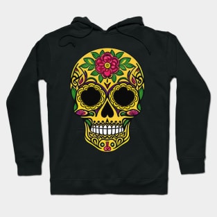 Celebrate Día de los Muertos with this colorful sugar skull art Hoodie